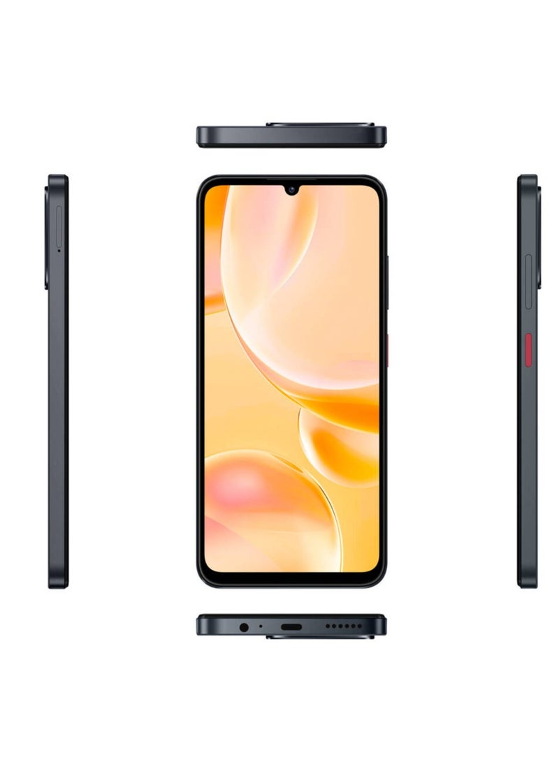 زد تي اي هاتف Blade A55 ثنائي الشريحة 4 جيجابايت + 8 جيجابايت رام 128 جيجابايت 4G أسود لامع - الإصدار الدولي - Image 4