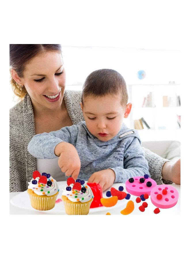 XiuWoo 5-Piece Fruit Shaped Jelly Mold Pink 11.1 x 5, 5x 2.4, 7.4, 7.2, 4.7cm - Image 4