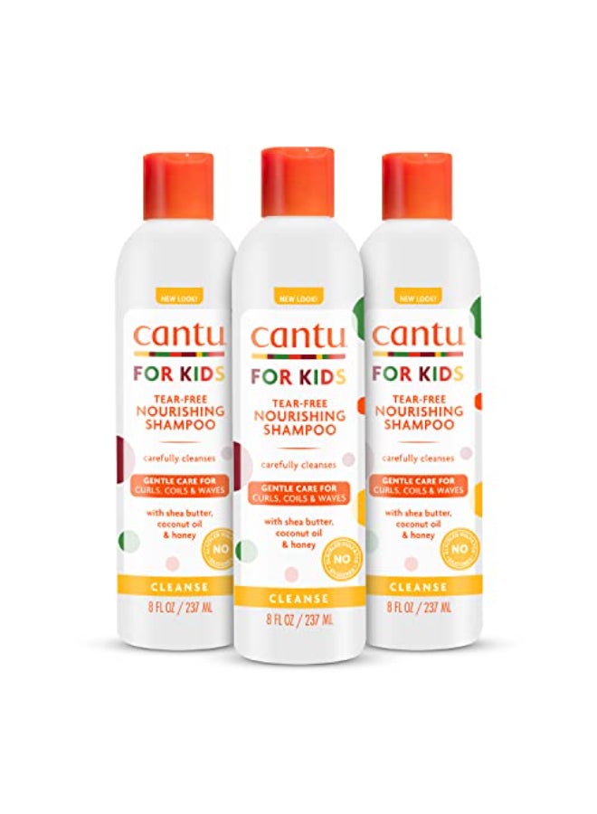 Cantu Care for Kids Tearfree Nourishing Shampoo with Shea Butter 8 fl oz Pack of 3 - Image 1