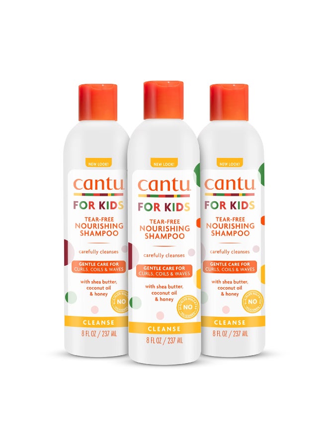 Cantu Care for Kids Tearfree Nourishing Shampoo with Shea Butter 8 fl oz Pack of 3 - Image 3