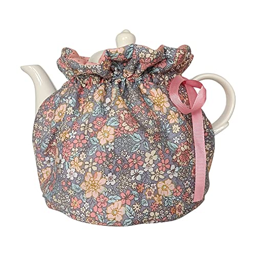 Yangshine Cotton Tea Cozy, Purple Flower Tea Pot Warmer Vintage Decorative Dust Proof Teapot Cover with Insulation Pad to Keep Tea Warm, Tea Cosy for Kitchen Home Office Restrant Decro - Image 1