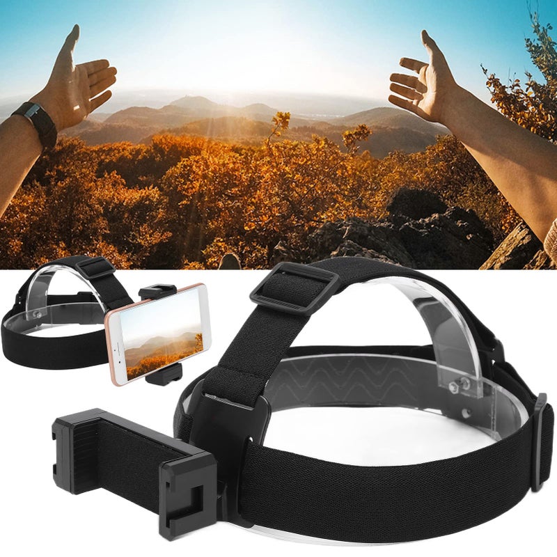 Adjustable Head Strap Mount for Action Camera Phone 120 Degree Rotation Black - Image 4