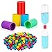 GlikCeil 100 Pcs Tornadoes in a Bottle Tornado Bottle Connectors Cyclone Plastic Tube Vortex Connector for Demonstration Teaching Scientific Experiment Test DIY 5 Colors - Image 2