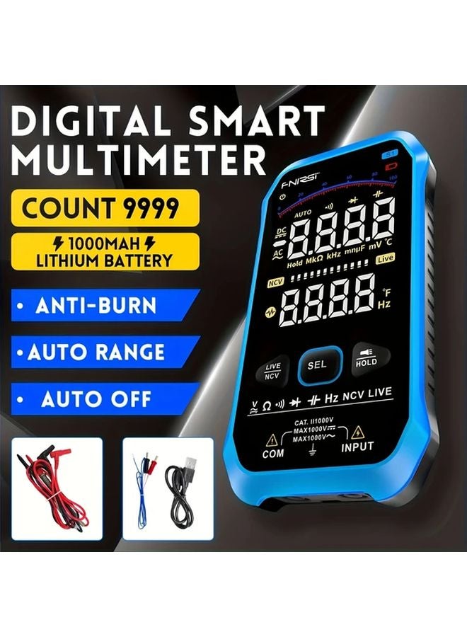 S1 مقياس متعدد رقمي ذكي 9999 شاشة عد لقياس الجهد المتردد والمستمر والمقاومة والسعة والدايود وتردد NCV بشاشة ملونة - Image 2