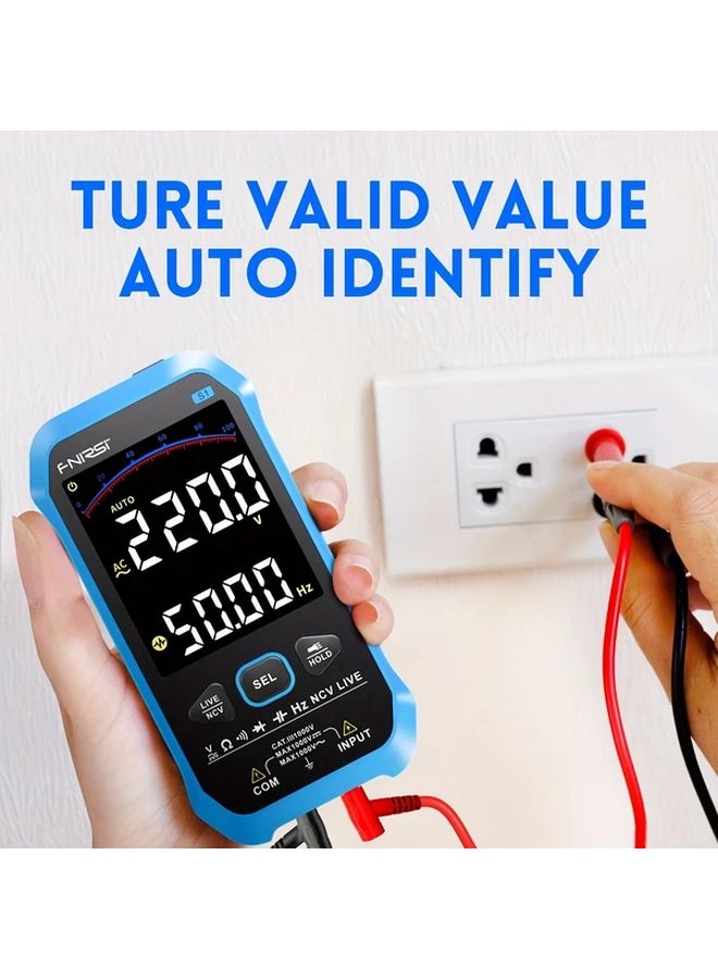 S1 مقياس متعدد رقمي ذكي 9999 شاشة عد لقياس الجهد المتردد والمستمر والمقاومة والسعة والدايود وتردد NCV بشاشة ملونة - Image 5