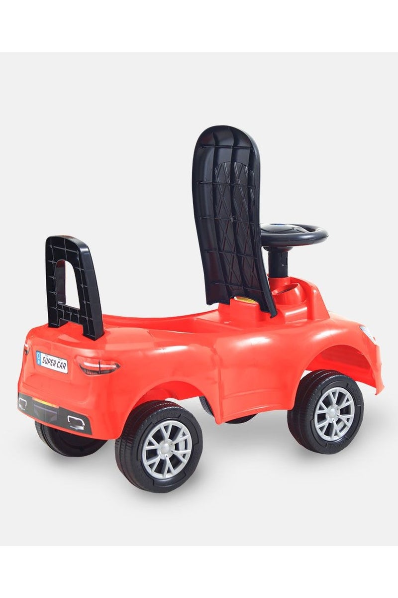 Kids Ride-On Push Car – Red Toy Vehicle with Steering Wheel - Image 3