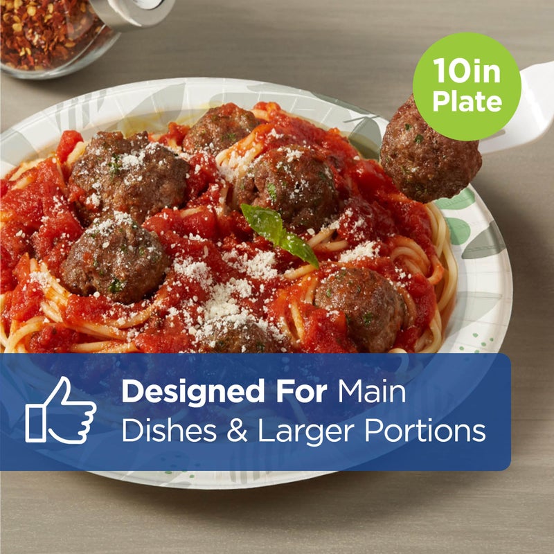 Georgia-Pacific Dixie Ultra 10 Inch Heavy-Weight Paper Plates By GP PRO, Pathways Botanical Design, 500 Count (125 Disposable Plates Per Pack, 4 Packs Per Case), SXP10PATH - Image 3