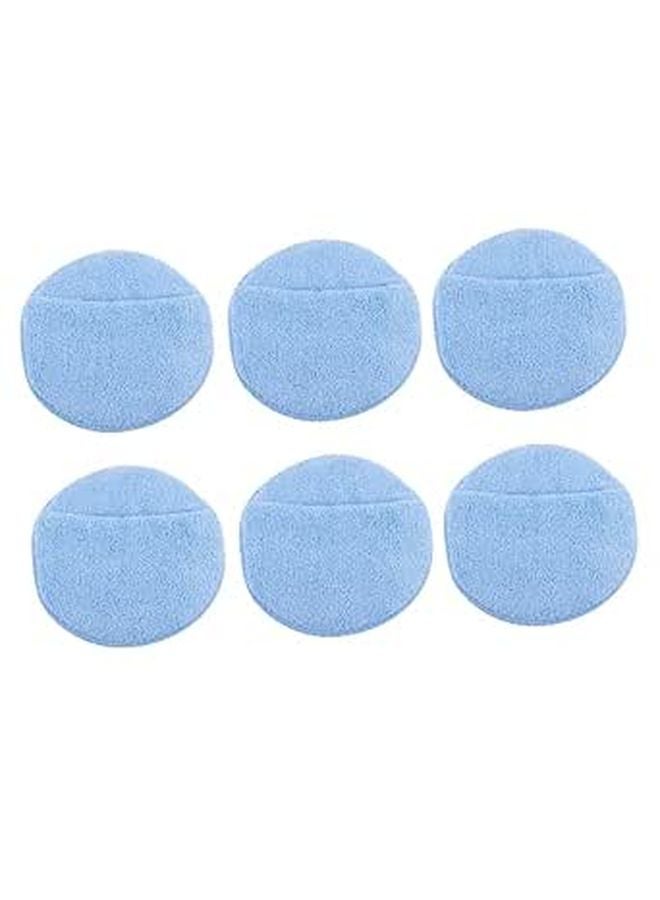 6Pcs Blue Polishing Sponge Wax Pads Automotive Buffing Applicator Soft Fiber Pad - Image 1