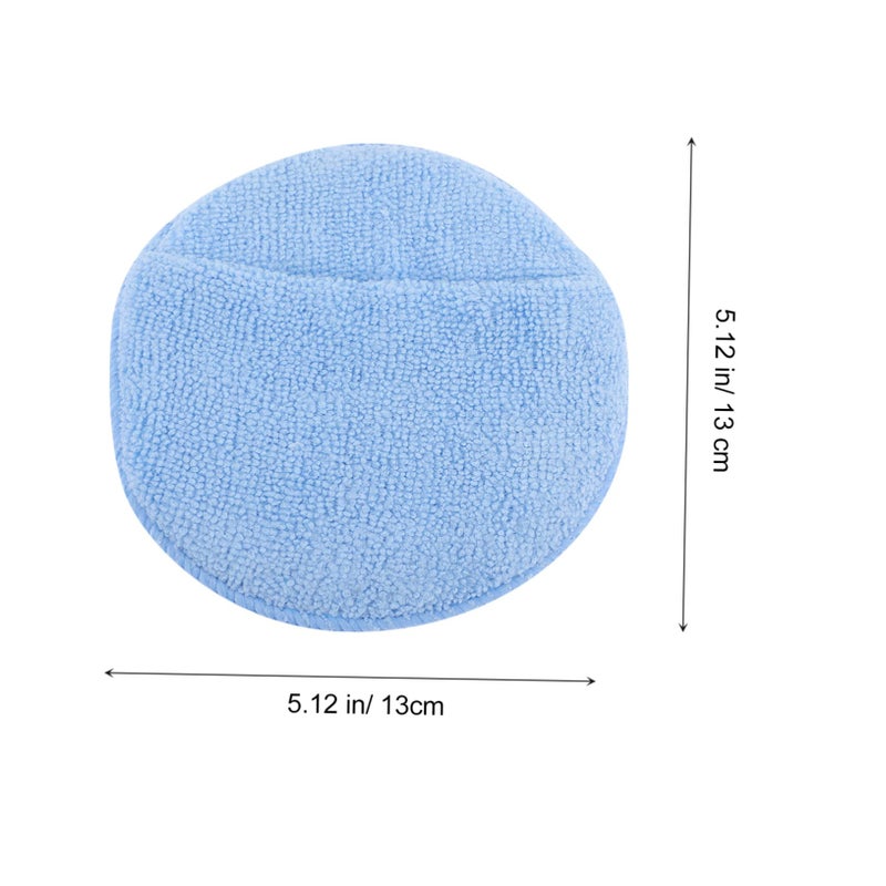 6Pcs Blue Polishing Sponge Wax Pads Automotive Buffing Applicator Soft Fiber Pad - Image 3