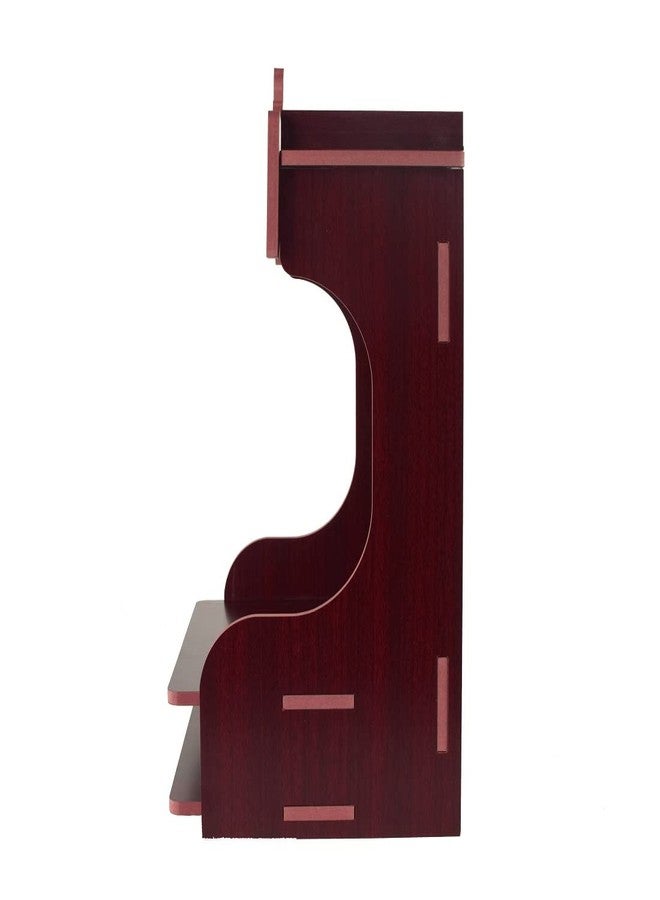 nexat Wooden Christian Design Big Temple|Wooden God Temple|Mandir for Pooja Home|Engineered Wood Home Temple|Pooja Ghar|21x29x43CM| (Maroon) - Image 4