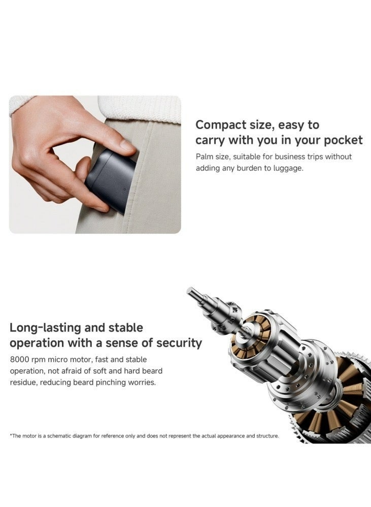 شاومي مقص كهربائي Xiaomi Mijia S200 للرجال: مقص محمول صغير (Portable Mini Razor)، نموذج جديد (New Model)، مناسب كهدية لأحبائك (for Boyfriends) - Image 4