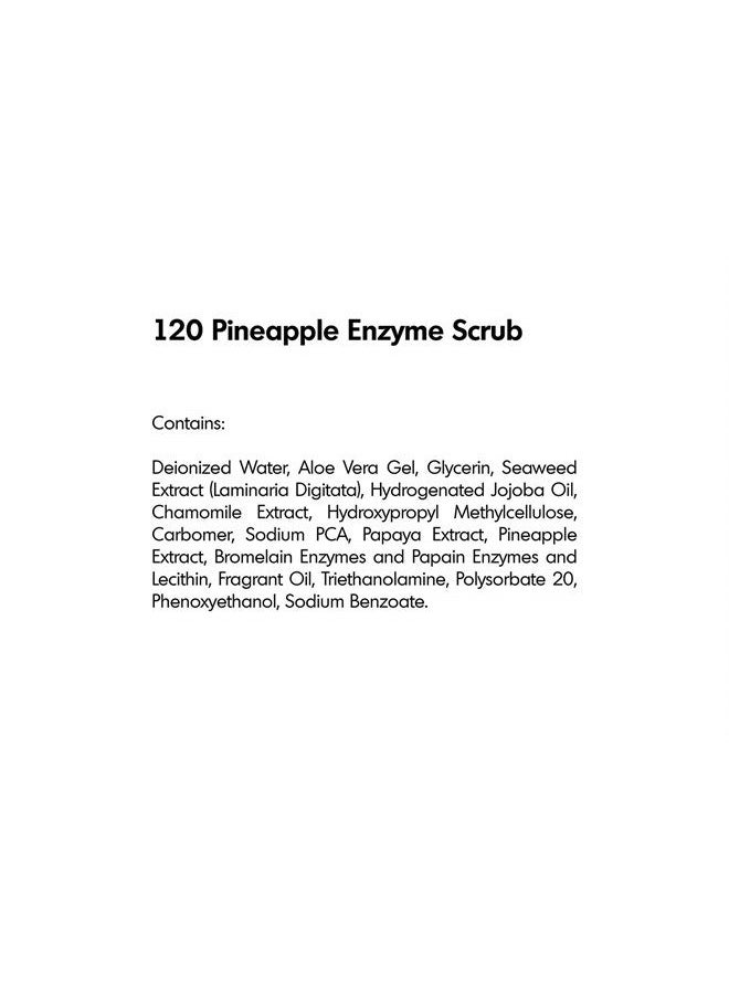 Raya - RAYA Pineapple Enzyme Facial Scrub (120) | Exfoliating and Refining Facial Scrub for Combination Skin | Creates a Glowing Complexion | Made with Pineapple Enzymes and Jojoba Beads - Image 1