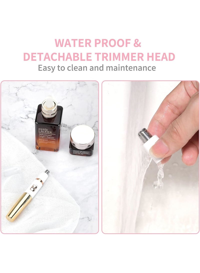 SOLARAE مقص شعر الأنف، مقص شعر الأذن والأنف بدون ألم للسيدات، مقص شعر الأنف المقاوم للماء، مقص شعر الحواجب والأذن (ذهبي) - Image 5