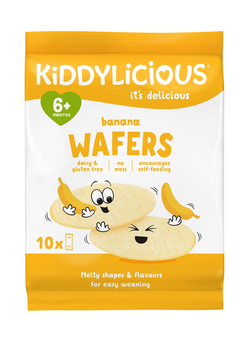 Kiddylicious رقائق الموز كيديليشس | وجبة خفيفة للأطفال خالية من الجلوتين والألبان | مناسبة من 6 أشهر فما فوق | عبوة ماكسي | 10x4غ - Image 1