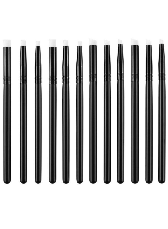 CYFUN DESIGN 12Pack Mini Detailed Blending Brushes For Card Making Crafting Ink Blending Brushes Set Background Brush For Blender Paper Crafter 8Mm/6Mm/4Mm Angled/Flat Brush Heads Brushes For Diy Scrapbooking - Image 1