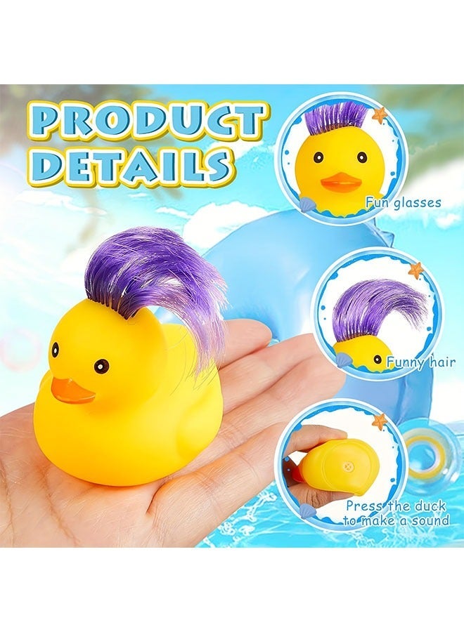 30 Pieces Of Water Play Yellow Duck Toys, With Accessories And Decorations Such As Hats, Scarves, Glasses, Etc - Image 2