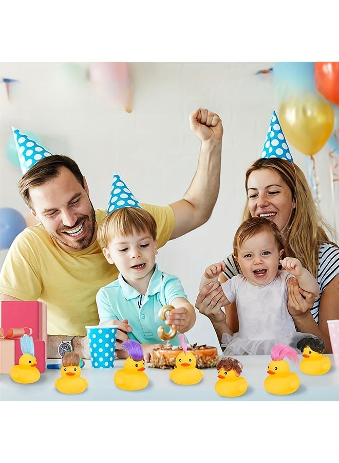 30 Pieces Of Water Play Yellow Duck Toys, With Accessories And Decorations Such As Hats, Scarves, Glasses, Etc - Image 4