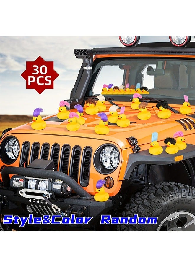 30 Pieces Of Water Play Yellow Duck Toys, With Accessories And Decorations Such As Hats, Scarves, Glasses, Etc - Image 5