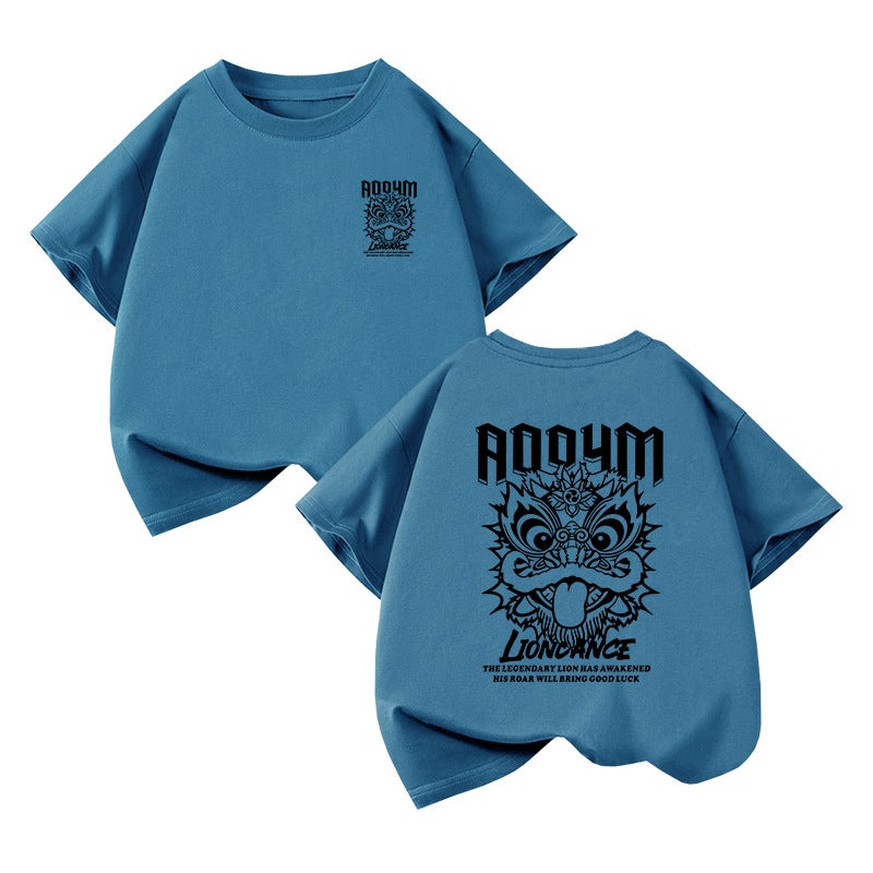 Boys Summer T-Shirt New Children'S Wear T-Shirt Men'S Treasure Casual Loose Western Style All-Match Top Small And Medium Children'S Wear Short Sleeve 8 - Image 1
