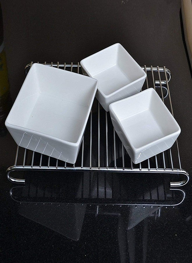 DIGIDEAL Kitchen Stainless Steel Hot Plate Stand - Pack of 3 Stainless Steel Pot Coster Set (Small,Medium,Big) - Image 5