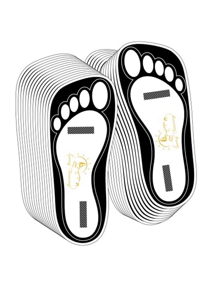 HeeStar 60Pairs(120 Feets) Disposable Black Spray Tanning Feet Pads Sunless Airbrush Spray Tent Protect Foot - Image 1
