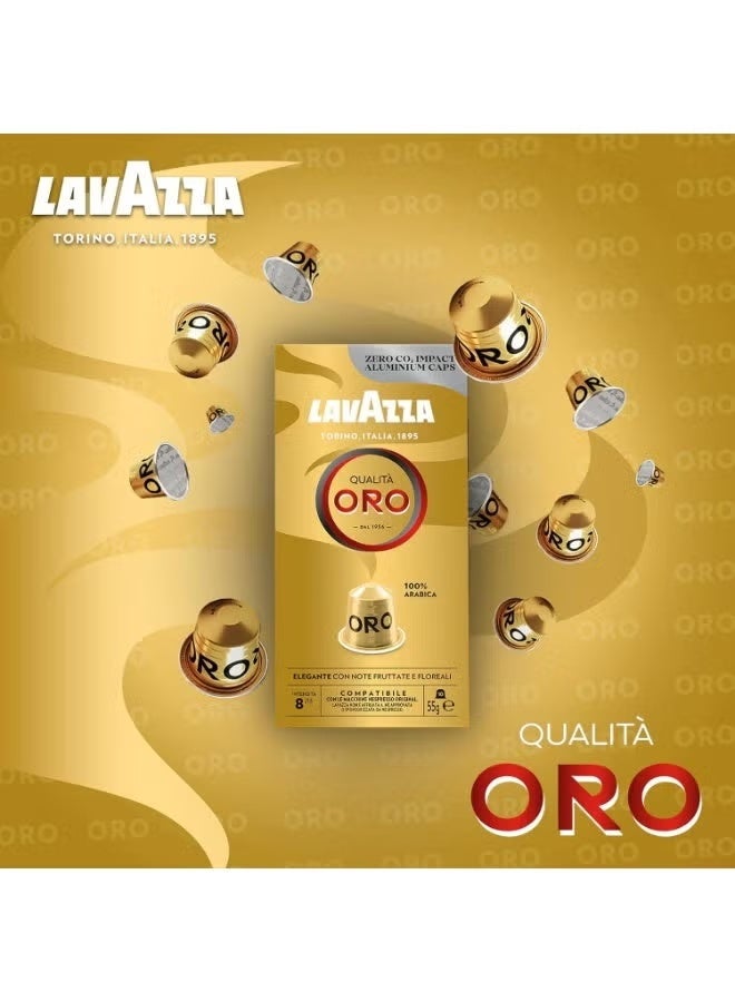 Lavazza Nespresso Compatible Qualita Oro 10 Coffee Capsules 55g - Image 4