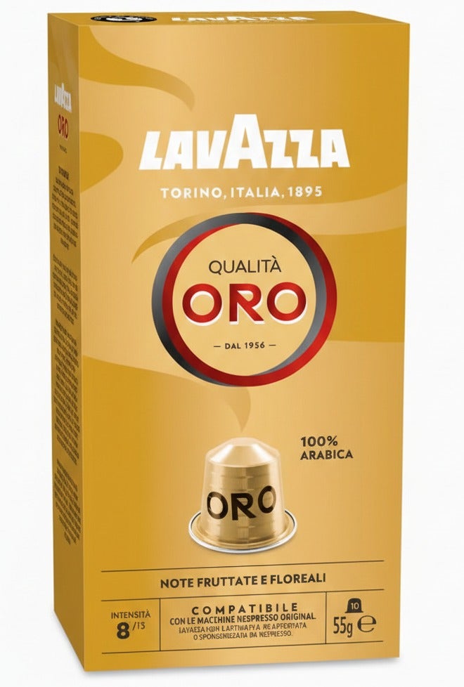 Lavazza Nespresso Compatible Qualita Oro 10 Coffee Capsules 55g - Image 1