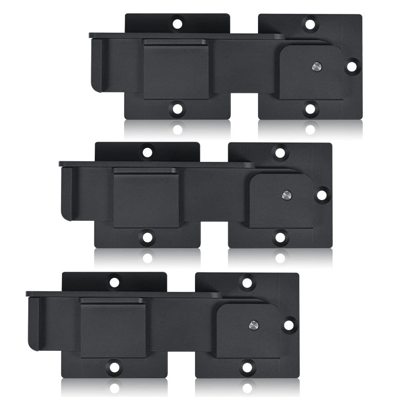 GreaTalent 75 Flip Gate Latch Lock with Padlock Hole 3Pack 4mm Heavy Duty Aluminum Alloy Adjustable Door Latch for Sliding Swing Open Door Outdoor Gate Wooden Fence Barn Door Shed Garage Yard