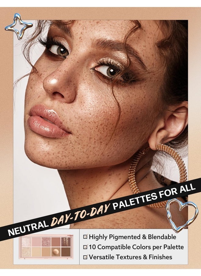 Peach C Peach C Seasonal Blending Eyeshadow Palette 01 Sunset Grass | 10 Warm Matte, Shimmer, and Glitter Shades for Daily Eye Makeup | K-Beauty Palette for Cozy Everyday Looks  - Image 2