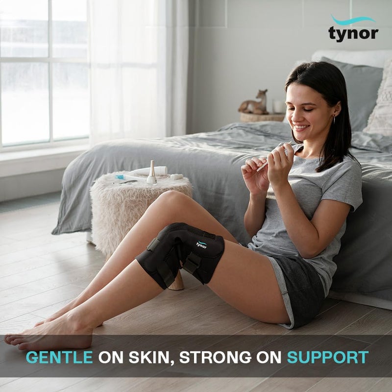 Tynor Knee Wrap Hinged (Neo), Black, XL, 1 Unit - Image 5