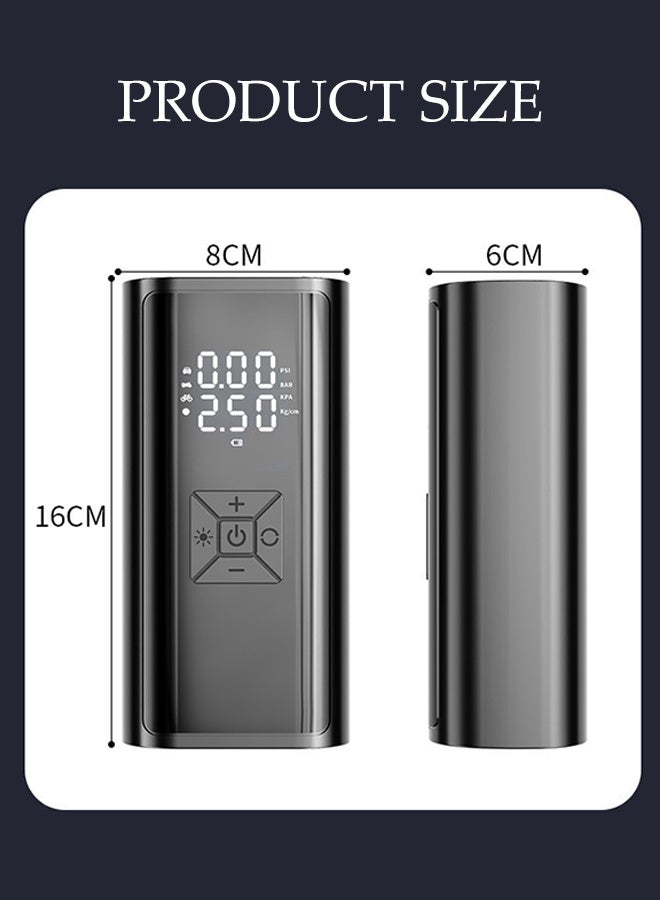 DUNISO Digital Car Tyre Inflator Air Compressor Wireless and Wired Dual-use Model Portable Electric Fast Inflation Pump with LCD Dual Screen Intelligent Automatic Stop Handheld Inflation Pump for Cars Bikes Motorcycles and Balls - Image 4