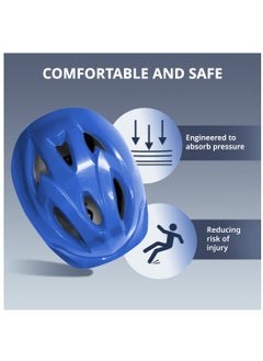 ENDLESS  Endless EL1026 Multi Utility Sports Helmet for Cycling, Skating, Skateboarding | Blue | With High Density EPS (Thermocol) Padding, Soft Cushion and Adjustable Strap for Best Fit  - Image 4