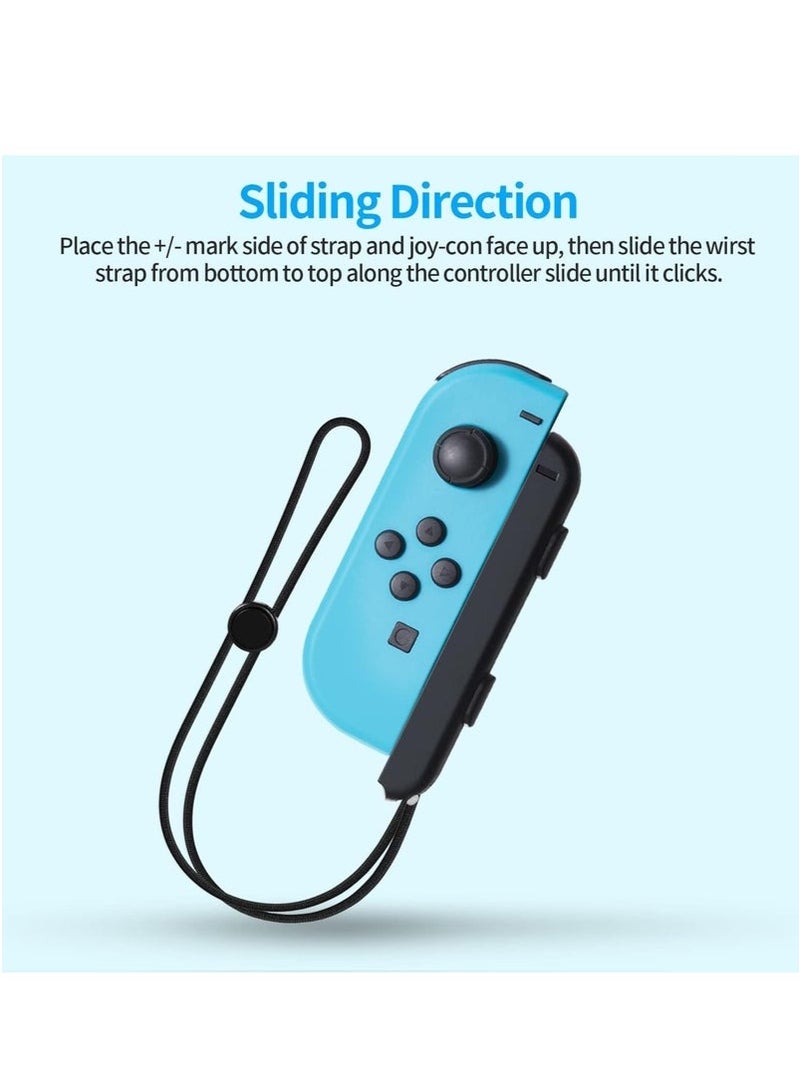 2 Pack Wrist Strap for Switch Joycon, Lanyard Replacement Gamepad Parts Accessories Support Adjustable Tightness for Nintendo Switch Controller (Black)  - Image 2