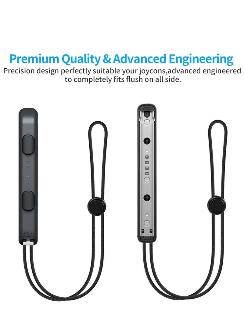2 Pack Wrist Strap for Switch Joycon, Lanyard Replacement Gamepad Parts Accessories Support Adjustable Tightness for Nintendo Switch Controller (Black)  - Image 3