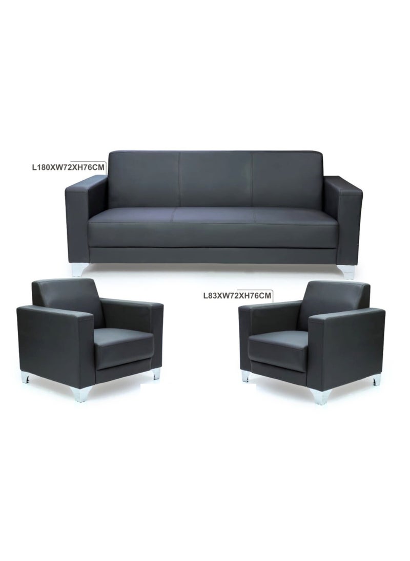 KARNAK - Karnak Luxury Sofa Set Modern Design Sectional Couch For Living Room Home Office, Hotel, Apartment 5 Seater Sofa Set Black - Image 1