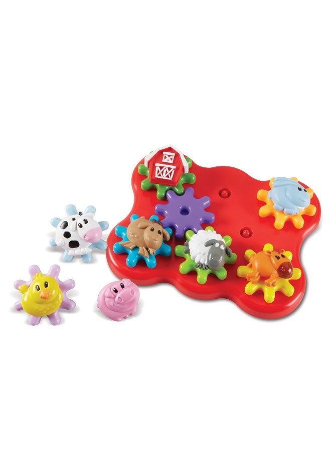 ليرننج ريسورسز موارد التعلم - لعبة بناء وتدوير من Barnyard Friends، معدات للأطفال الصغار مع قطع حيوانات المزرعة، لعبة STEM السبب والنتيجة للأعمار من سنتين فما فوق - Image 2