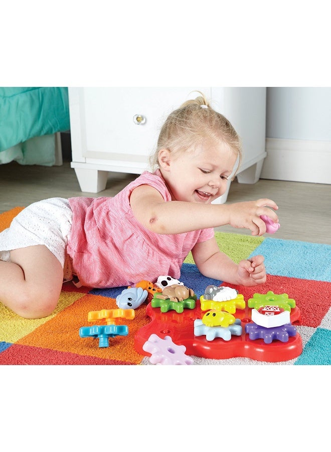 ليرننج ريسورسز موارد التعلم - لعبة بناء وتدوير من Barnyard Friends، معدات للأطفال الصغار مع قطع حيوانات المزرعة، لعبة STEM السبب والنتيجة للأعمار من سنتين فما فوق - Image 3