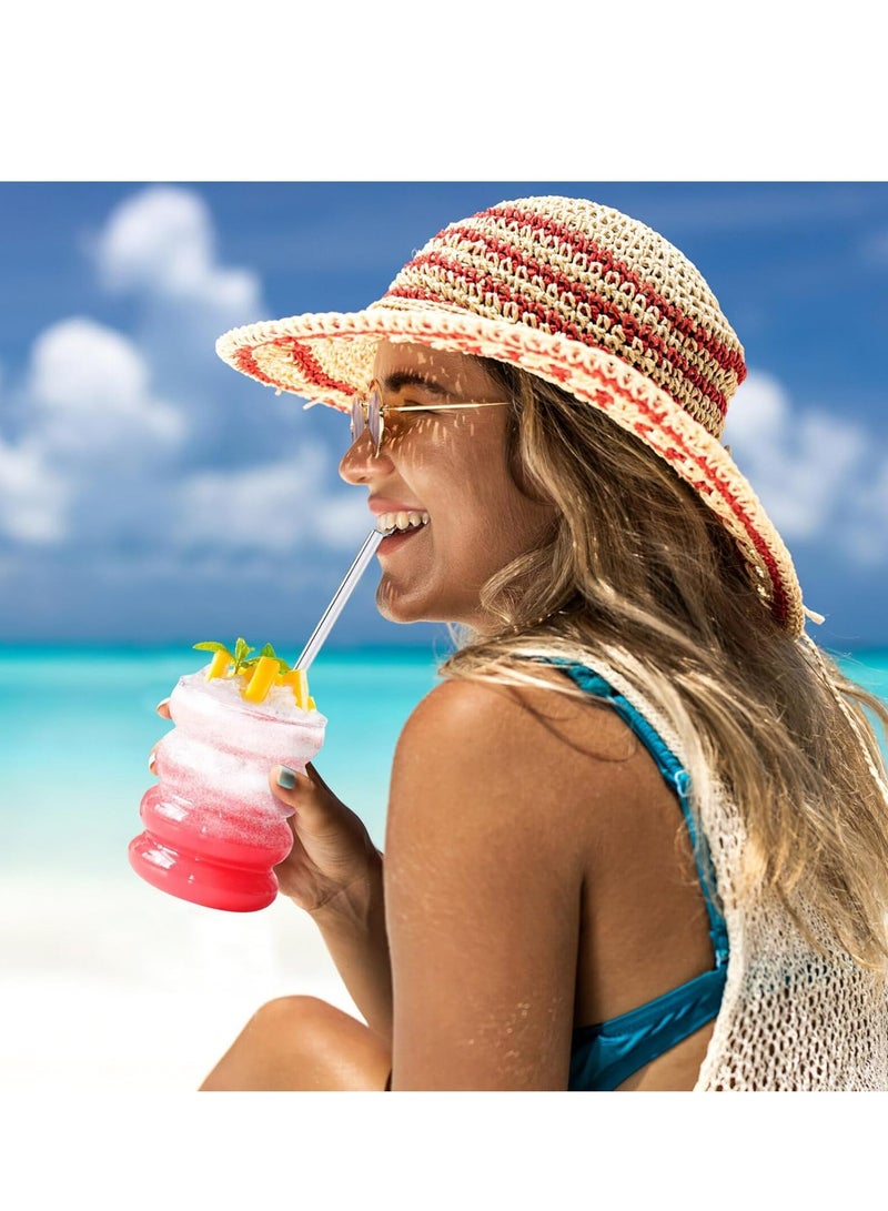 أوزيغالور بهلوان زجاجي مضلع على شكل كاتربيلر - كوب قهوة زجاجي مضلع على شكل كاتربيلر - كوب قهوة فقاعي على شكل موجة إبداعية، كوب قهوة مثلج - Image 4