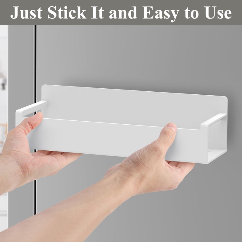 Huggiegems Magnetic Water Bottle Holder For Refrigerator  Cup Holder Organizer For Stanley And Tumbler For Kitchen  4 Pack  White - Image 3