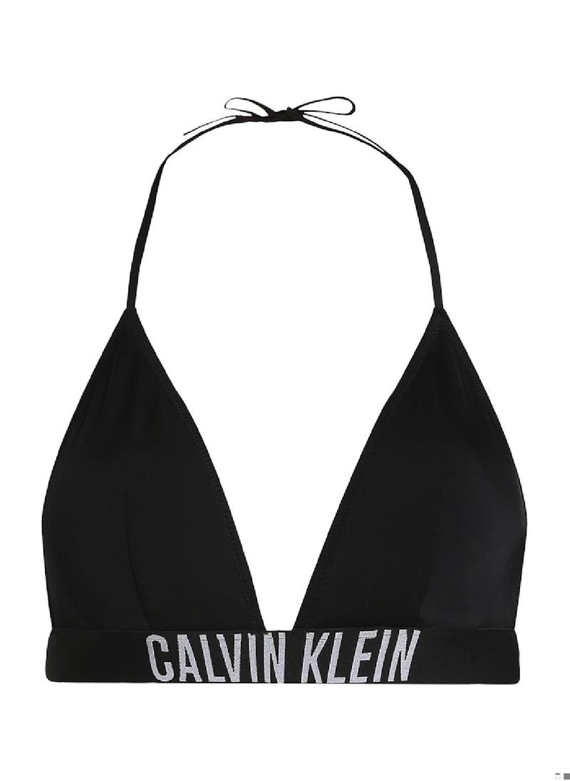 CALVIN KLEIN Women's Triangle Bikini Top - Intense Power - Nylon, Black  - Image 2