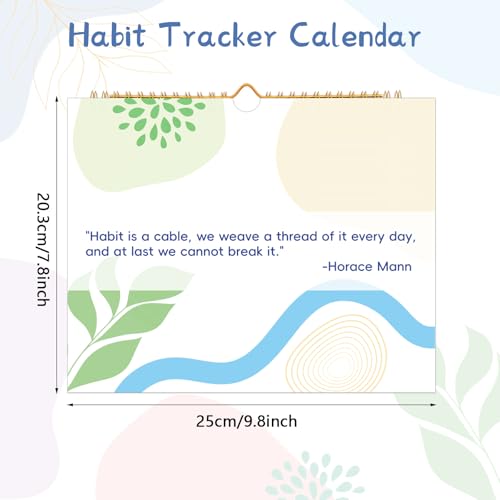 Thboxes Writable Habit Tracker Calendar, Undated 18 Months Daily, Weekly, Monthly Habit Journal with Spiral Planner for Goal Setting, Boost Productivity & Workout Motivation - Image 3