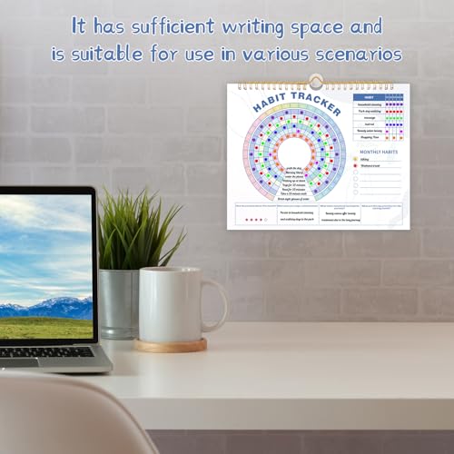 Thboxes Writable Habit Tracker Calendar, Undated 18 Months Daily, Weekly, Monthly Habit Journal with Spiral Planner for Goal Setting, Boost Productivity & Workout Motivation - Image 5