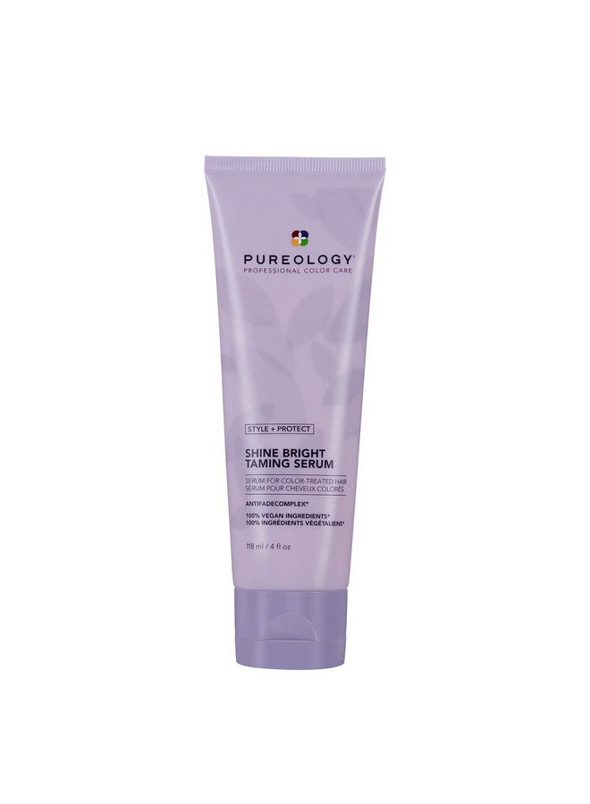 Pureology Style + Protect Shine Bright Taming Serum | For Color-Treated Hair | Shine-Enhancing, Smoothing Hair Serum | Sulfate-Free | Vegan | Updated Packaging | 4 Fl. Oz. | - Image 1