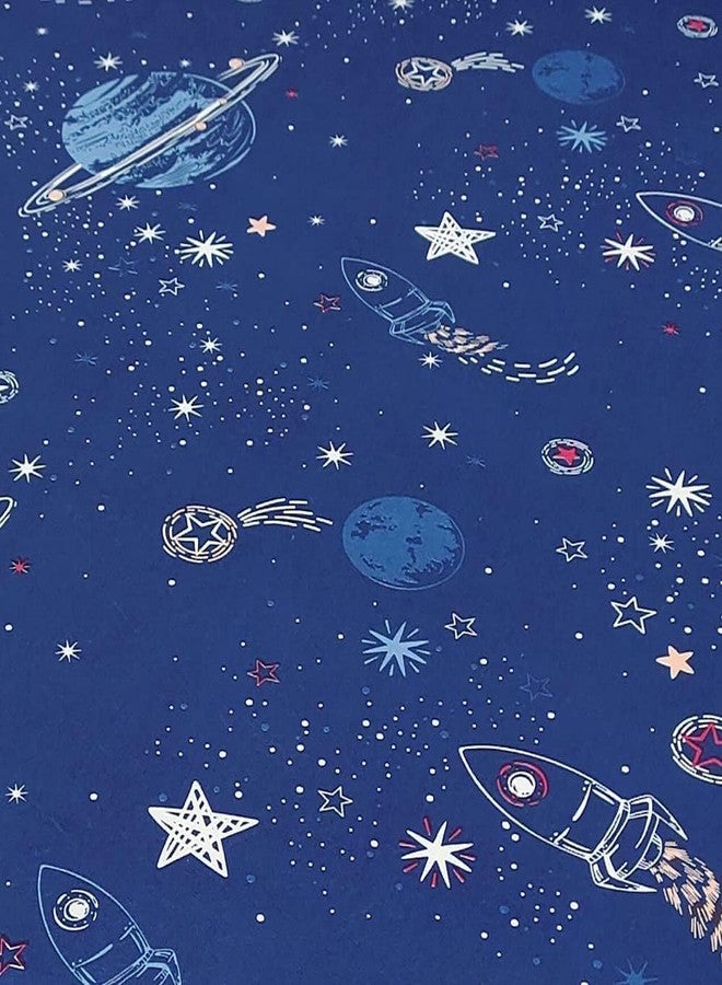 MAG 3 Pcs Bedding Sheet Set,Space Galaxy Planets Stars Queen Sheet Set,for Kids Teens Boys Girls and Space-Lovers,Microfiber with 1 Fitted Sheet 14'' Deep Pocket and 2 Pillowcases. - Image 5