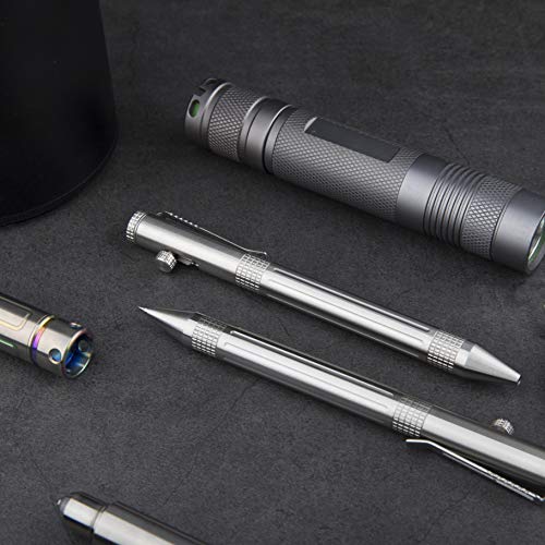 SMOOTHERPRO Bolt Action Pen Stainless Steel Pen with Decent Durable Stainless Steel Pen Clip Military Design for EDC Outdoor Office Tremor Parkinson Arthritic Signature (SST331) - Image 4