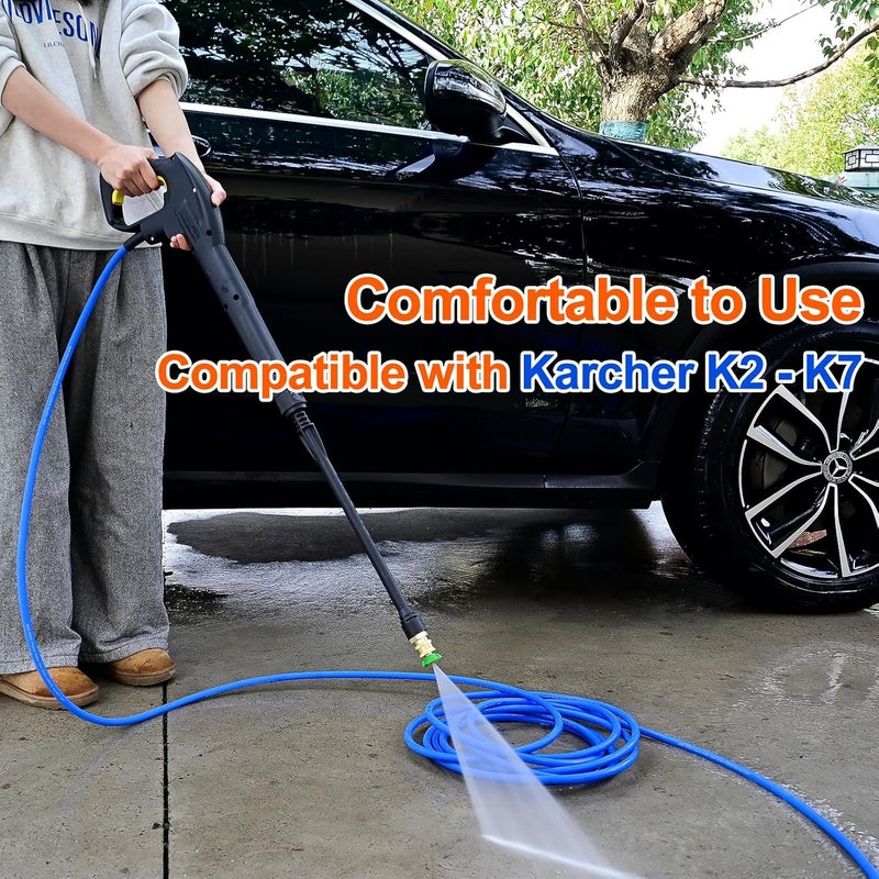 BEAR FORCE Pressure Washer Replacement Hose Super Flexible Pipe 10M 220Bar Kink Resistant Hose for Karcher K Series Karcher K2-K7 Click Type Plug Quick Connector Accessories Extension Clean - Image 2