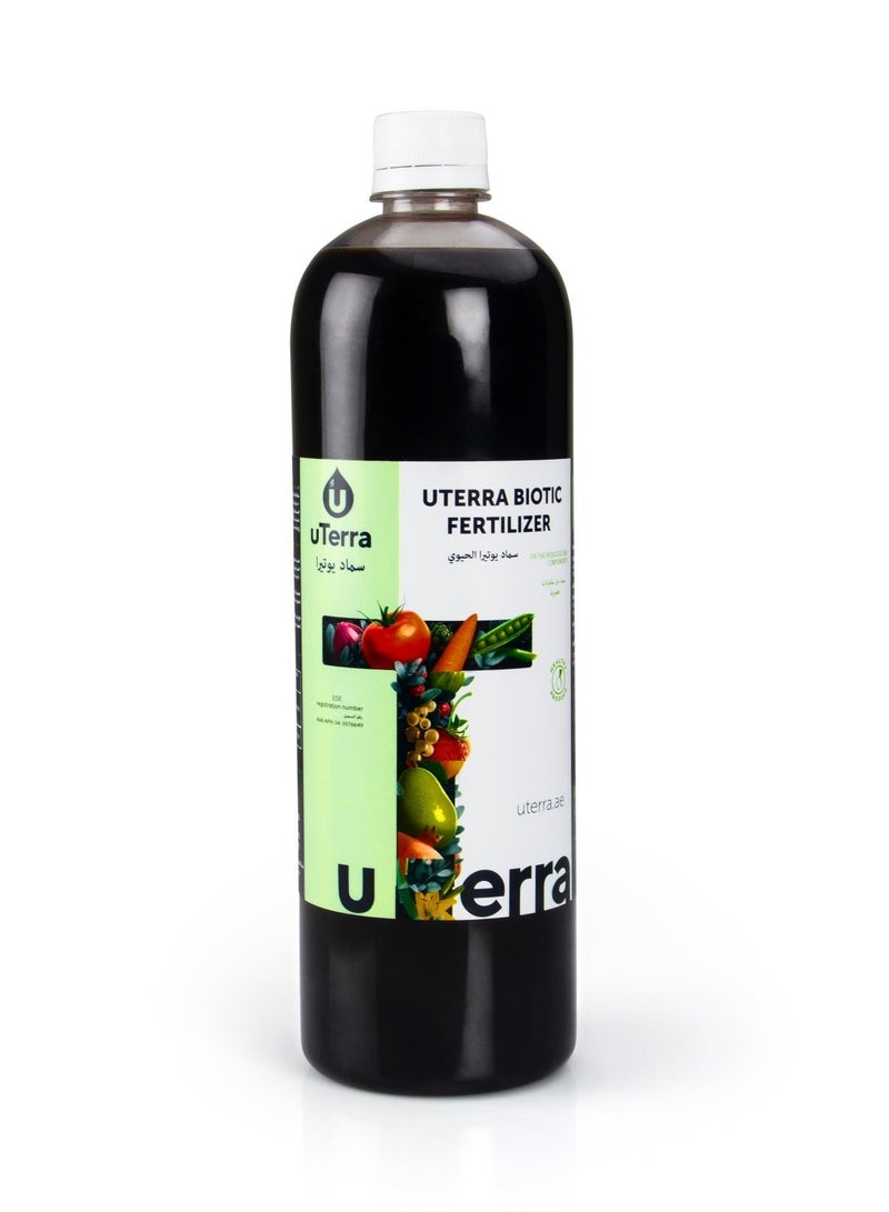 uTerra Organic Liquid Bio Fertilizer 1000ml | Plant Food for Indoor Plants, Flowers, Vegetables & Home Gardens | Strong Roots, Healthy Growth & Higher Yield | Made for UAE Climate - Image 1
