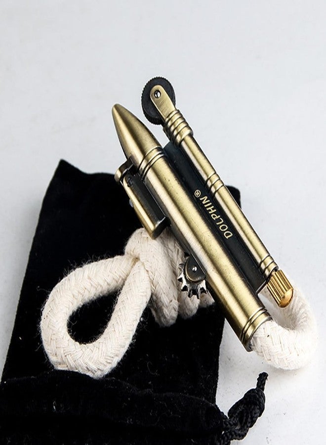 WVMKOR Vintage Trench Lighter, Rope Design, Windproof, Outdoor Camping Survival Gear (Bronze) - Image 3