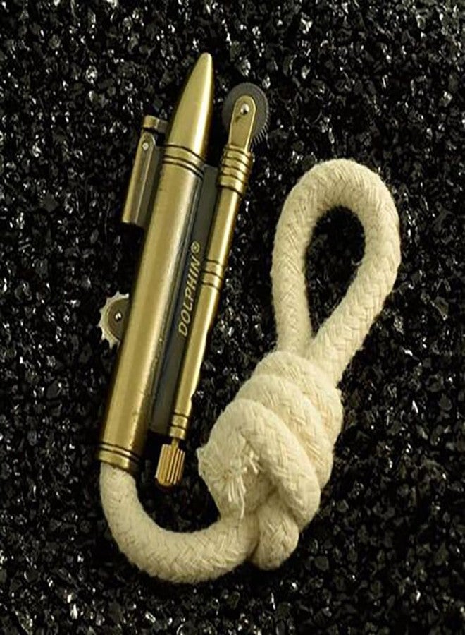 WVMKOR Vintage Trench Lighter, Rope Design, Windproof, Outdoor Camping Survival Gear (Bronze) - Image 1