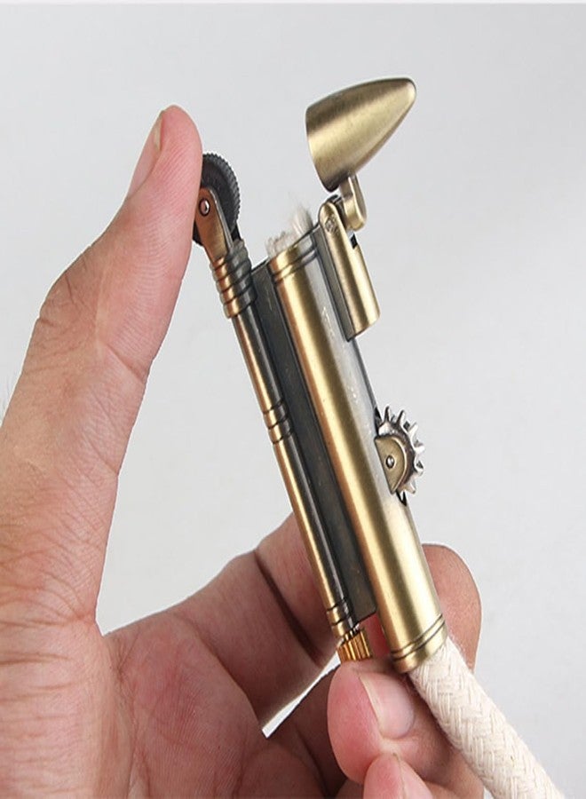 WVMKOR Vintage Trench Lighter, Rope Design, Windproof, Outdoor Camping Survival Gear (Bronze) - Image 2